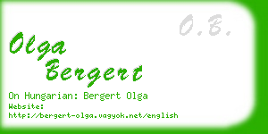 olga bergert business card
